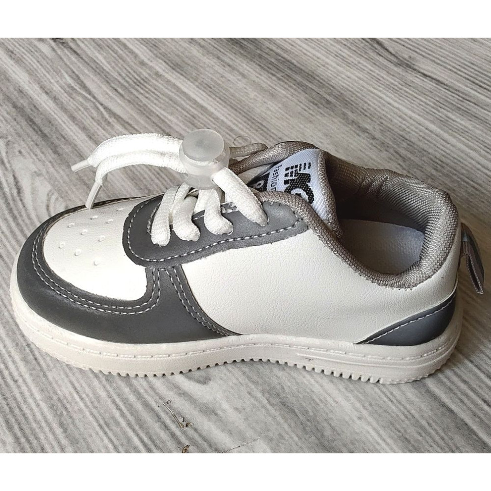 Кросівки дитячі Air білі з помаранчевими смужками