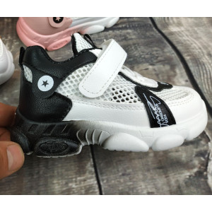 Кросівки дитячі літні NO.1 біло-чорні