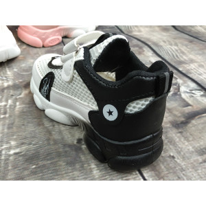 Кросівки дитячі літні NO.1 біло-чорні