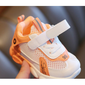 Кросівки дитячі літні NO.1 біло-оранжеві