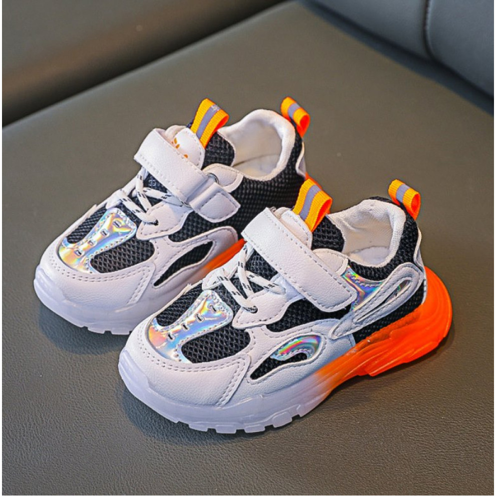 Кросівки дитячі NingQiup оранжевою підошвою