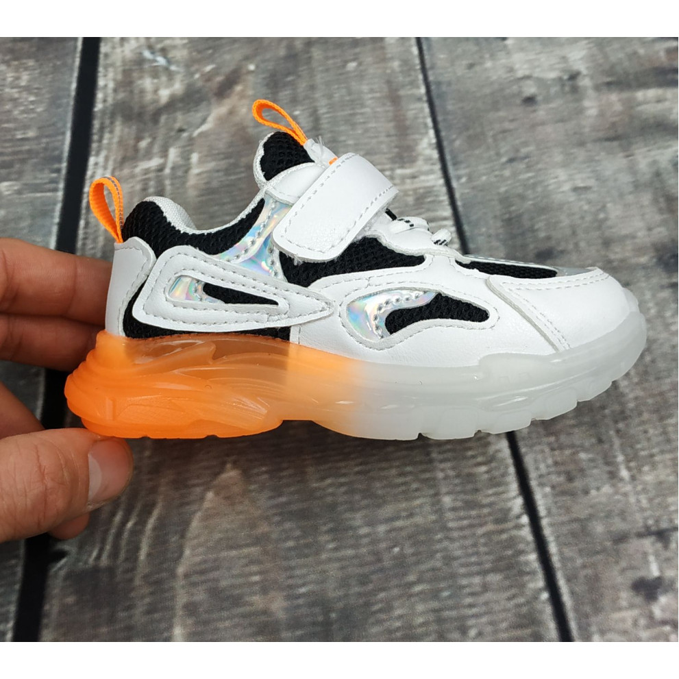 Кросівки дитячі NingQiup оранжевою підошвою