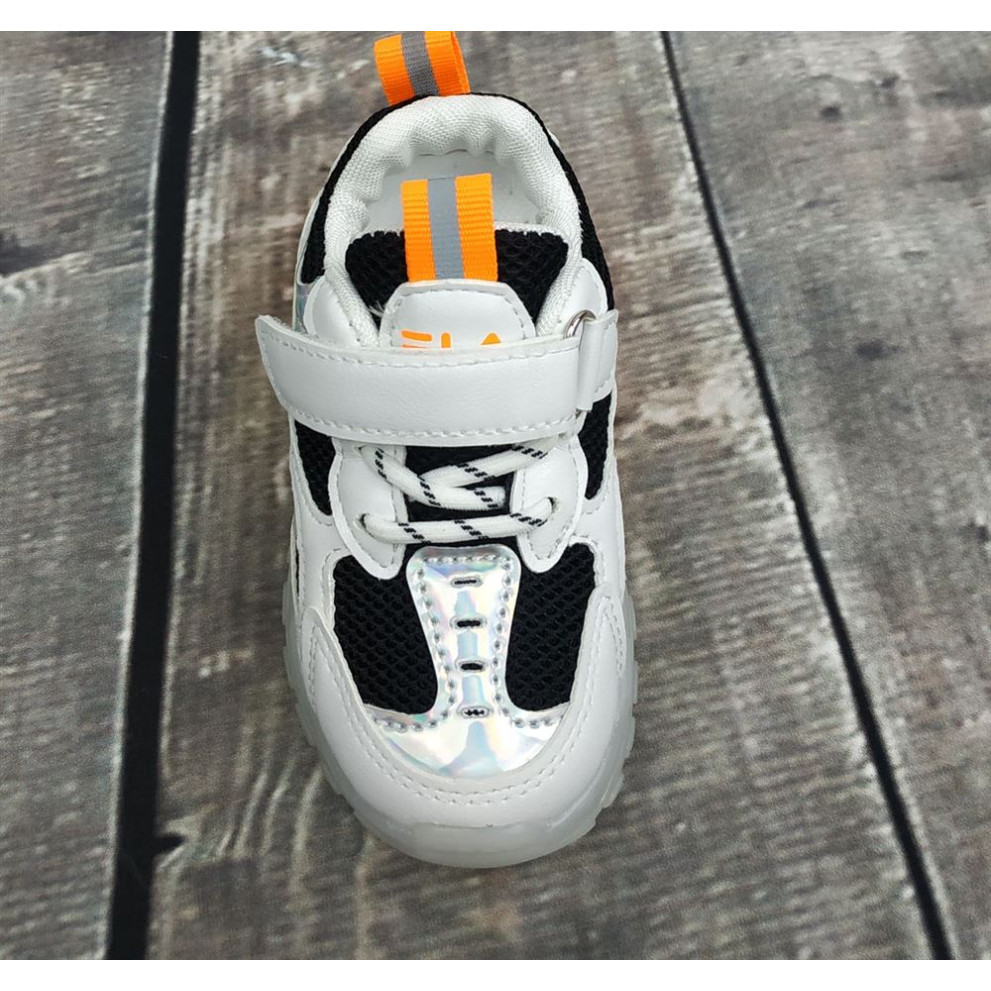 Кросівки дитячі NingQiup оранжевою підошвою