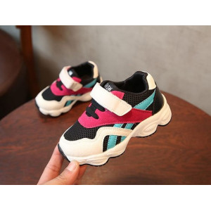 Кросівки дитячі NO.1 з бордово-бірюзовими смужками