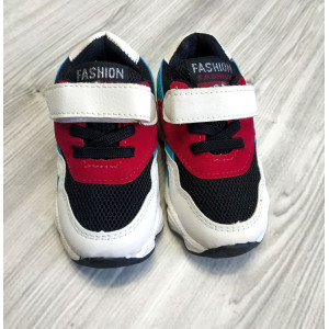 Кросівки дитячі NO.1 з бордово-бірюзовими смужками