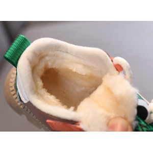 Кросівки дитячі зимові з коричневими вставками