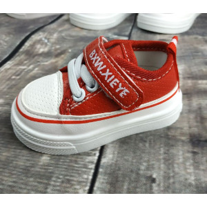 Кросівки PU-шкіра BXW біло-червоні