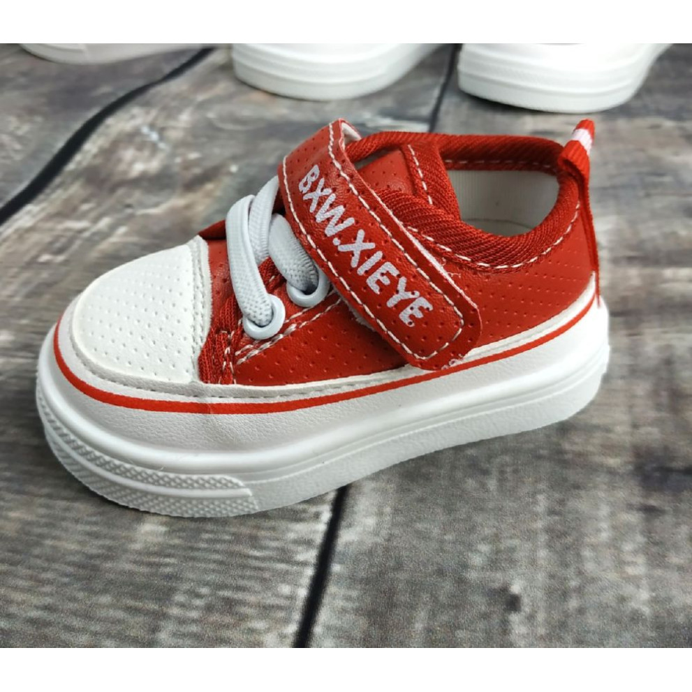 Кросівки PU-шкіра BXW біло-червоні