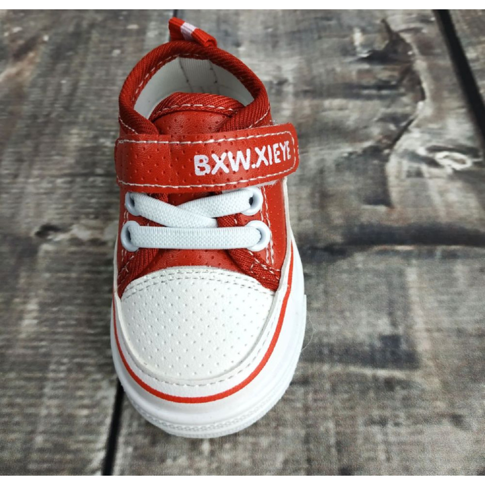 Кросівки PU-шкіра BXW біло-червоні