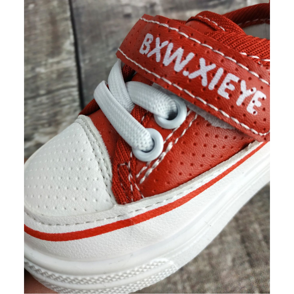Кросівки PU-шкіра BXW біло-червоні