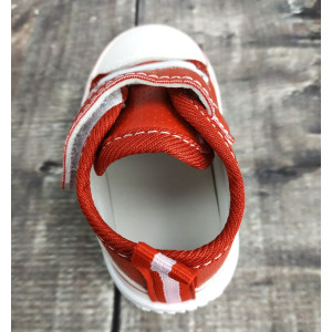 Кросівки PU-шкіра BXW біло-червоні