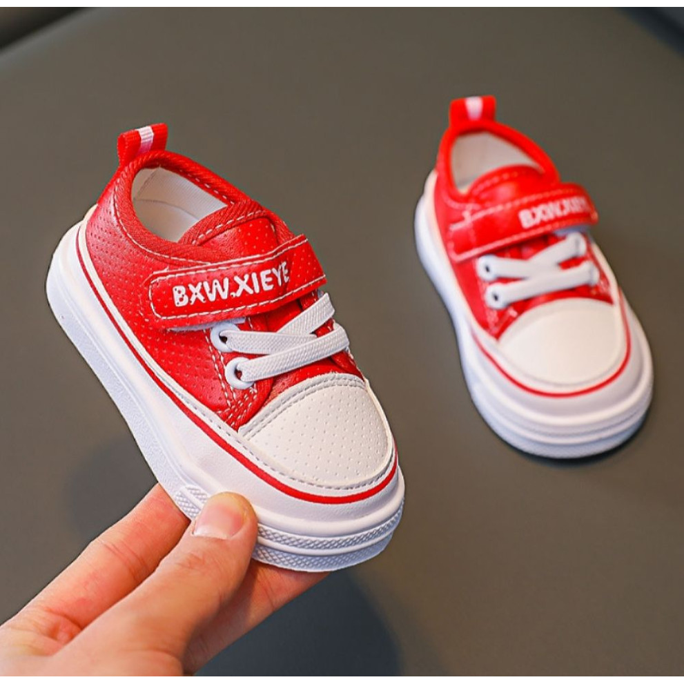 Кросівки PU-шкіра BXW біло-червоні