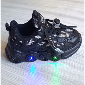 Кросівки з LED-підсвіткою Nimiya чорні