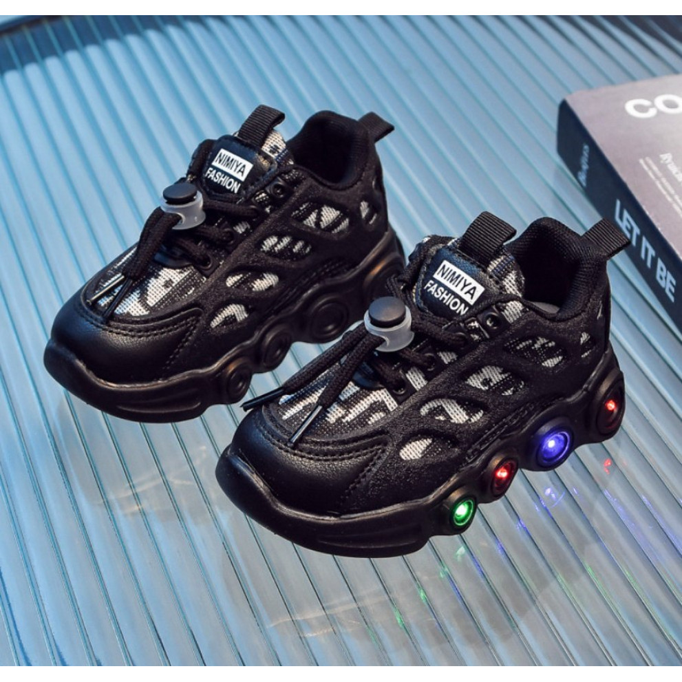 Кросівки з LED-підсвіткою Nimiya чорні