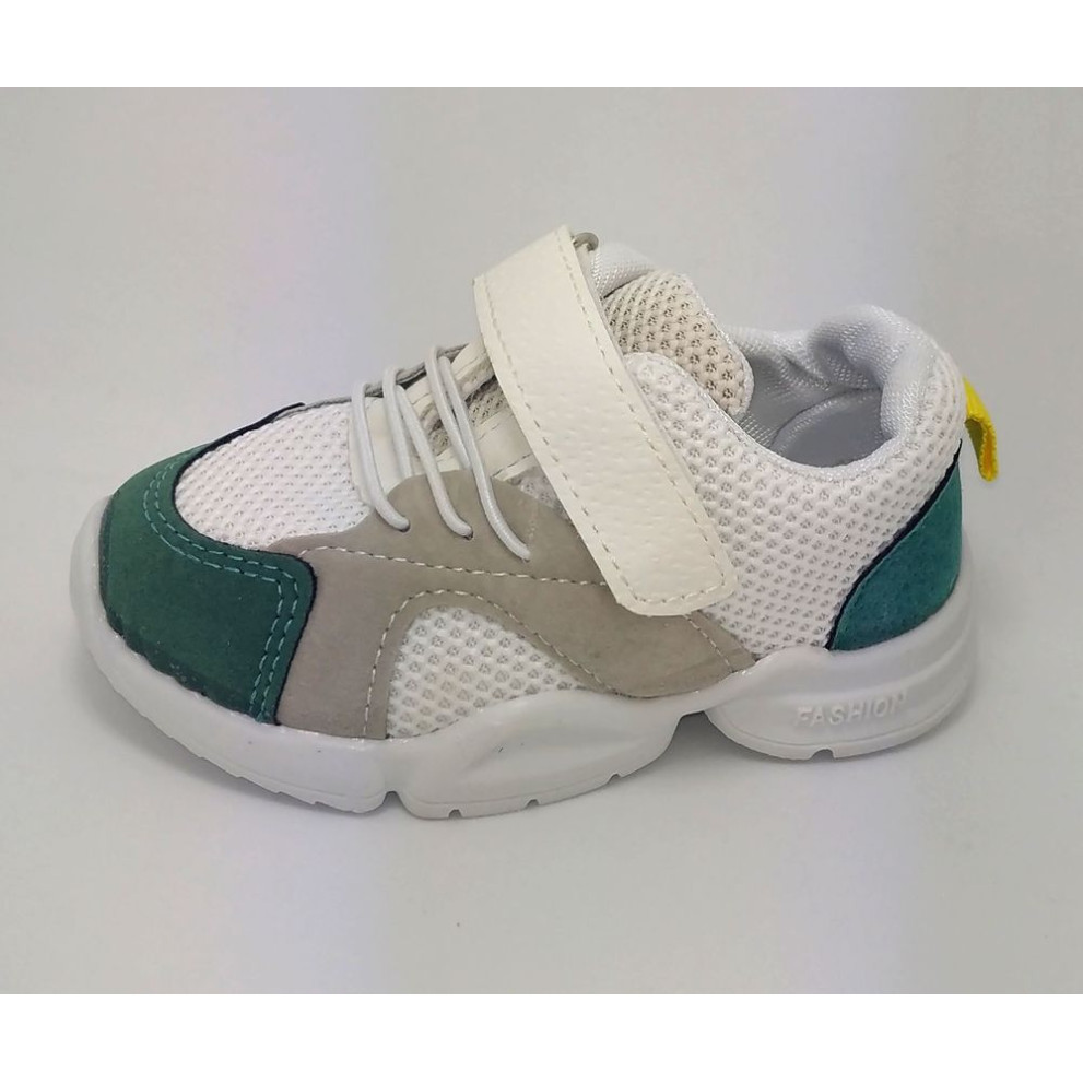 Кросівки дитячі Fashion білі з зеленими вставками