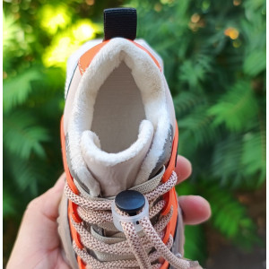 Кросівки дитячі утеплені флісом hЕ сіро-оранжеві