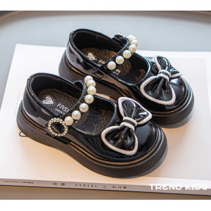 Лаковані туфлі для дівчаток Necklace чорні