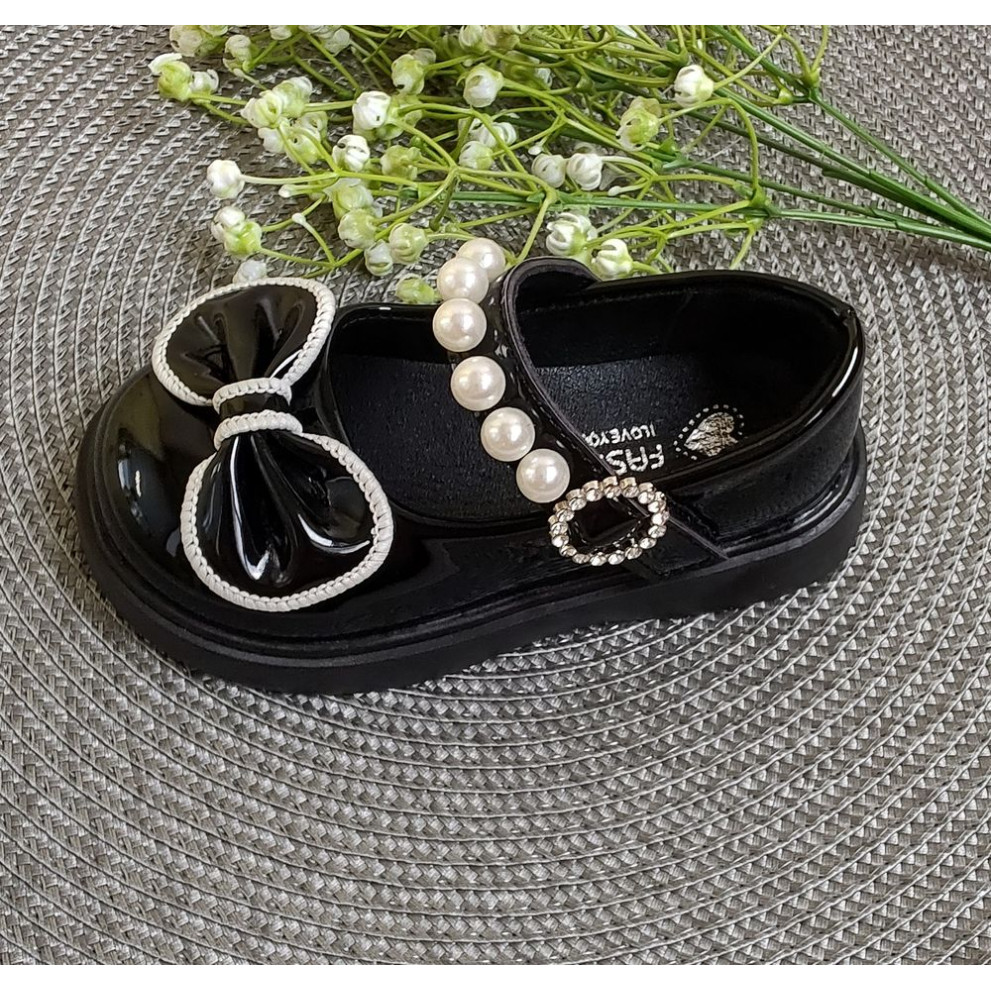 Лаковані туфлі для дівчаток Necklace чорні