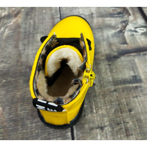 Лаковані черевики з хутром Dinimigi жовті