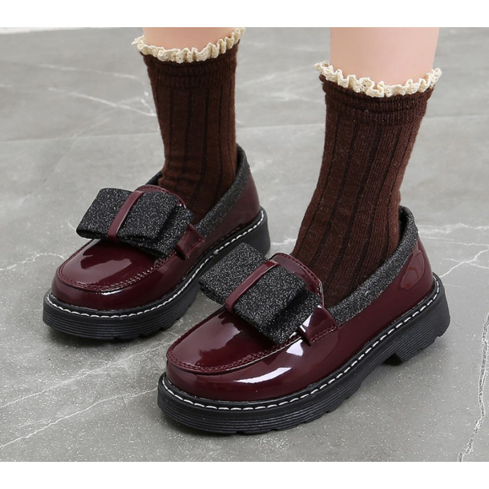 Лаковані туфлі для дівчаток бордові