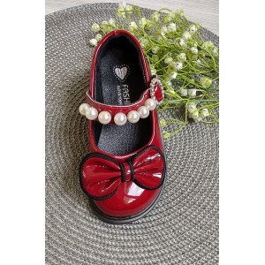 Лаковані туфлі для дівчаток Necklace бордові