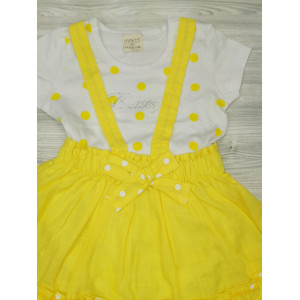 Літній комплект для дівчинки жовтий 1040