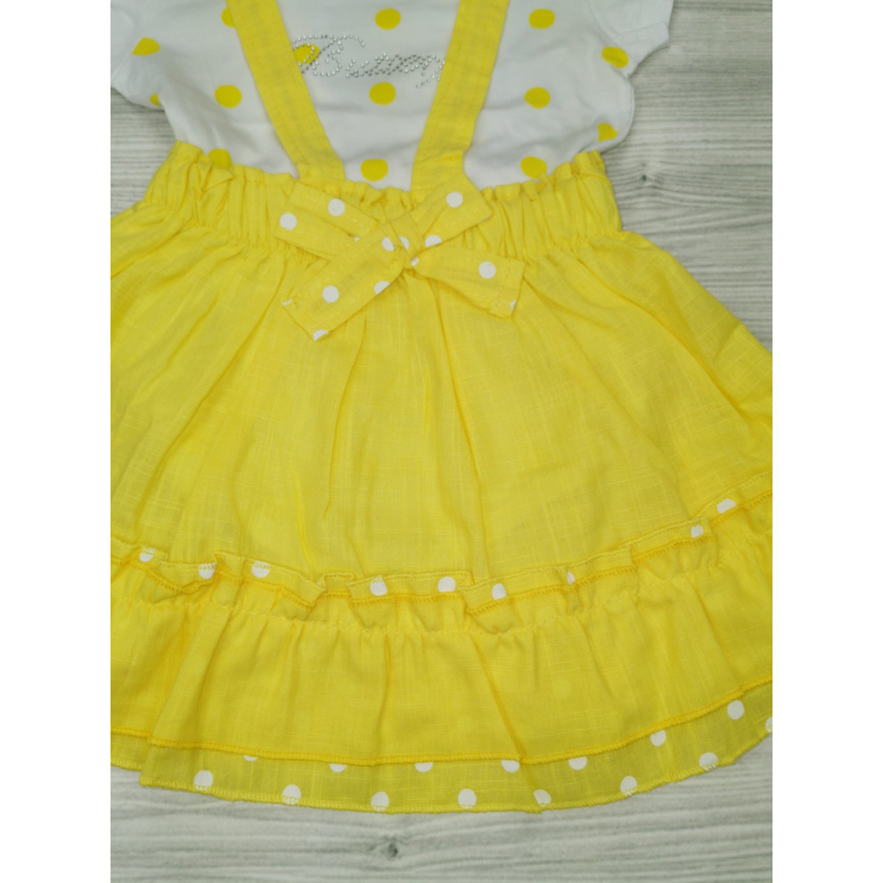 Літній комплект для дівчинки жовтий 1040