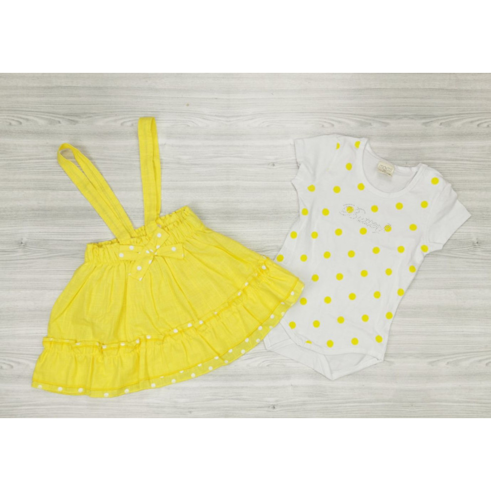 Літній комплект для дівчинки жовтий 1040