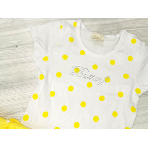 Літній комплект для дівчинки жовтий 1040