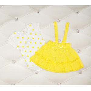 Літній комплект для дівчинки жовтий 1040