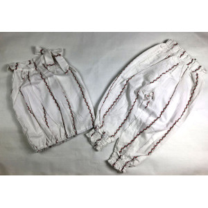 Літній костюм для дівчинка білий 3987