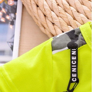 Літній костюм для хлопчика камуфляж салатовий верх 1182