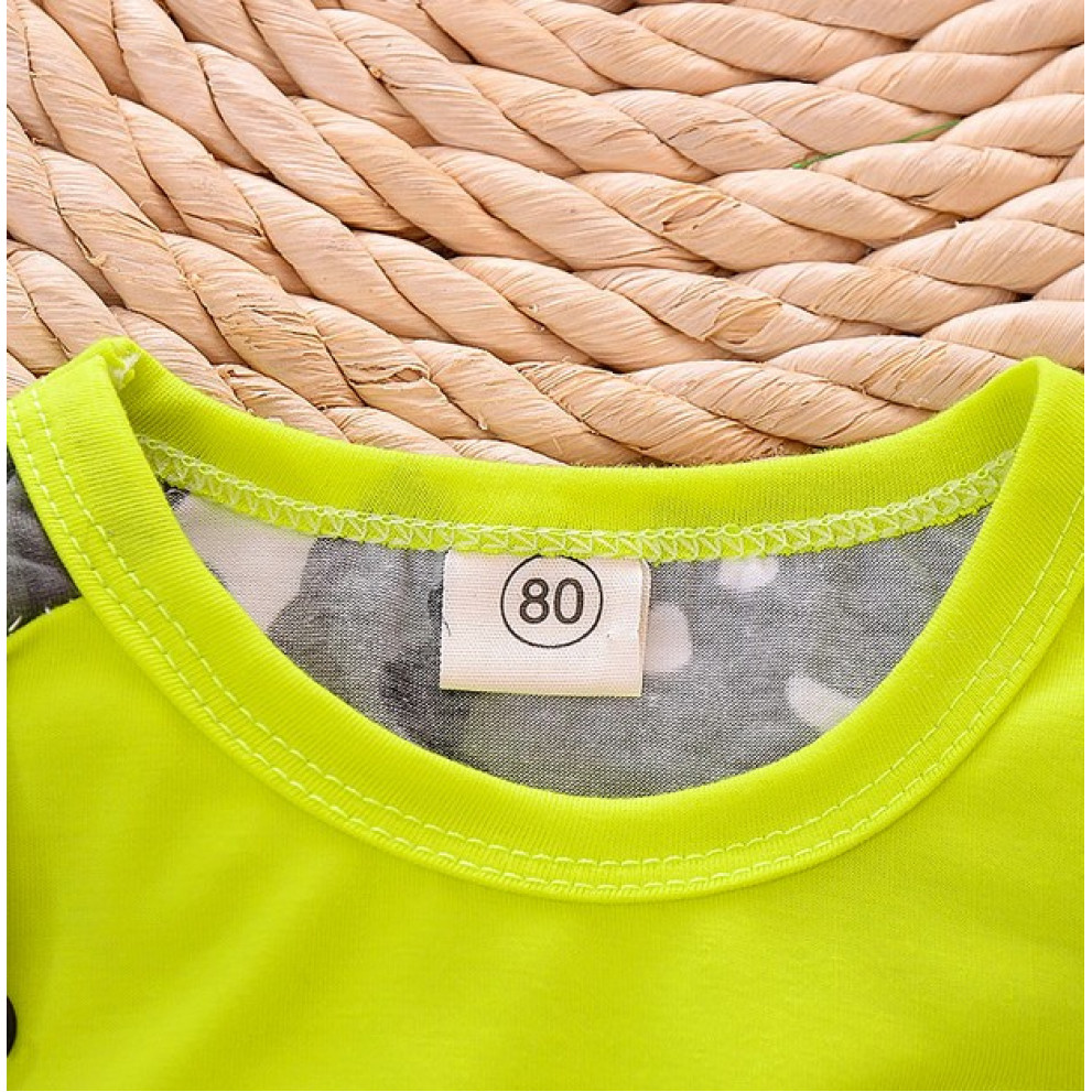 Літній костюм для хлопчика камуфляж салатовий верх 1182