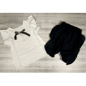 Літній костюм для дівчинки білий 4214