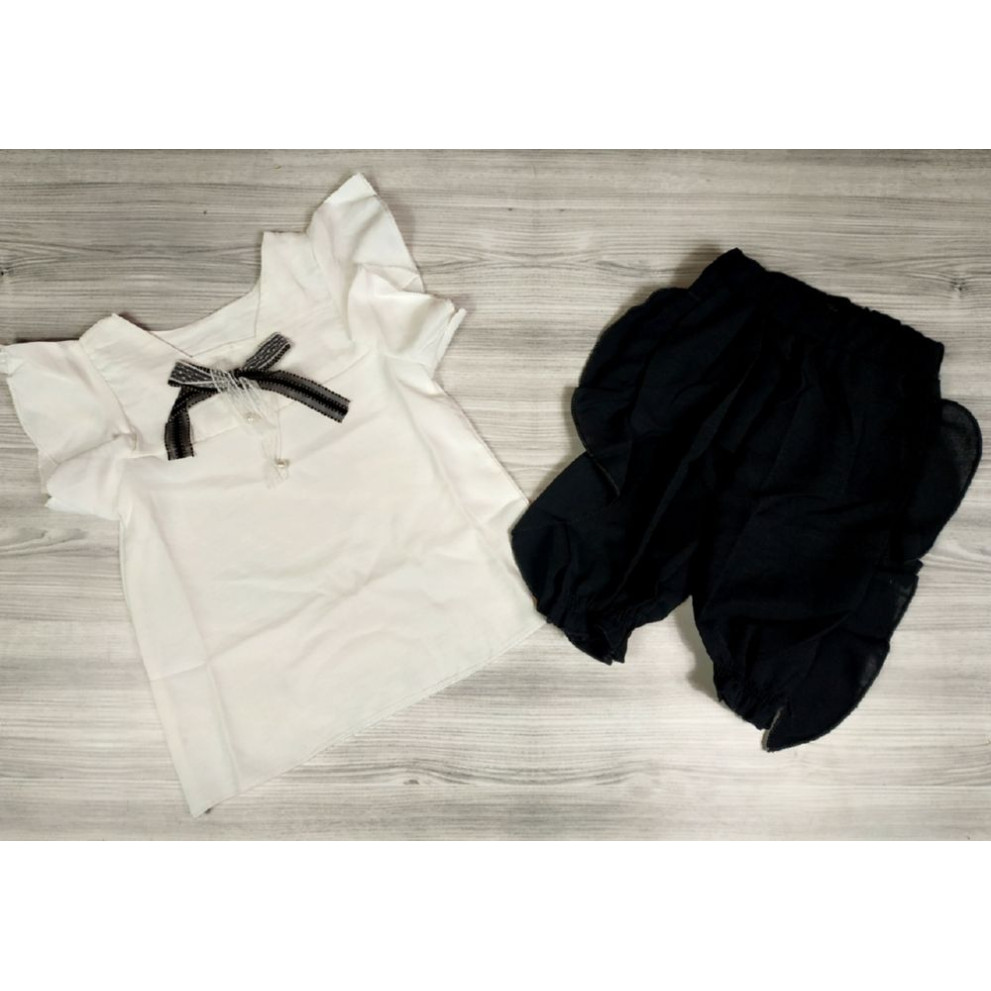 Літній костюм для дівчинки білий 4214