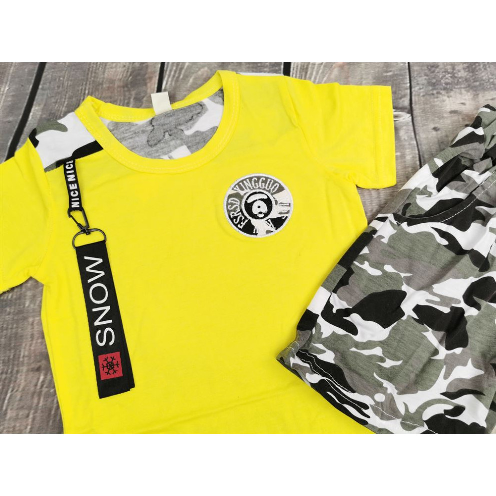 Літній костюм для хлопчика камуфляж жовтий верх 1183