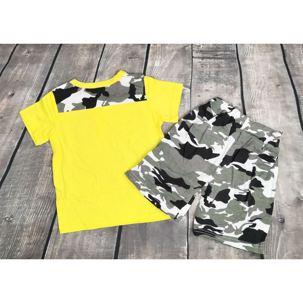 Літній костюм для хлопчика камуфляж жовтий верх 1183