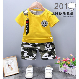 Літній костюм для хлопчика камуфляж жовтий верх 1183