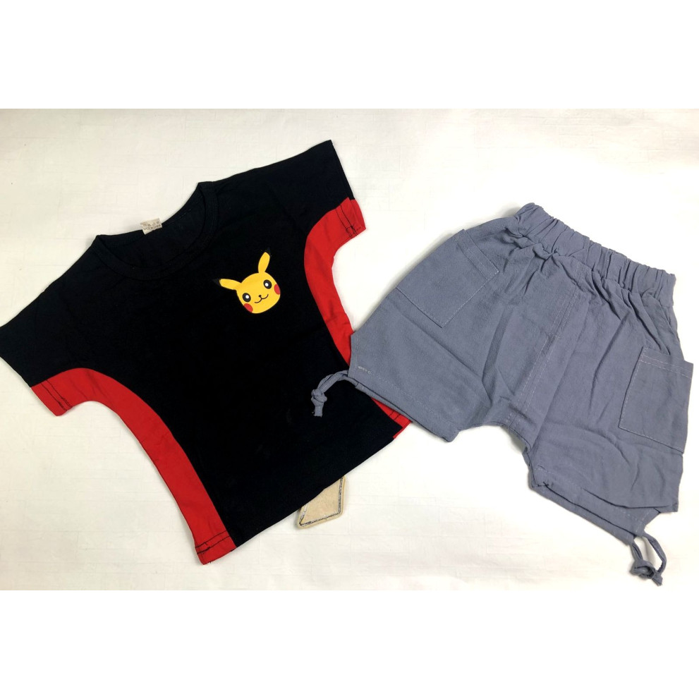 Літній костюм хлопчику чорний 4024