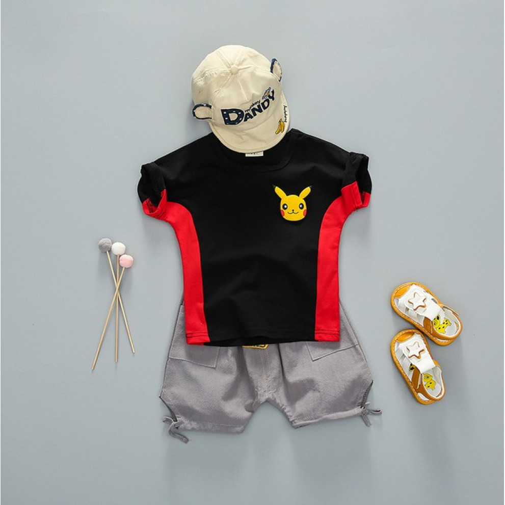 Літній костюм хлопчику чорний 4024