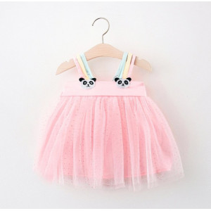 Літня сукня Панда рожева 1189