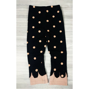 Лосіни для дівчинки горох чорні 4436