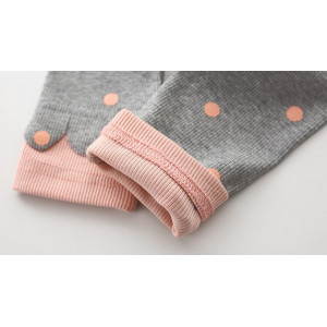 Лосіни для дівчинки горох сірі 4437