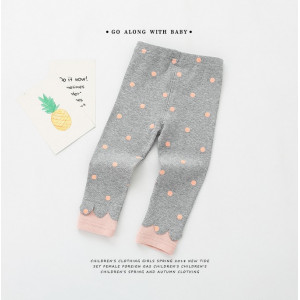 Лосіни для дівчинки горох сірі 4437