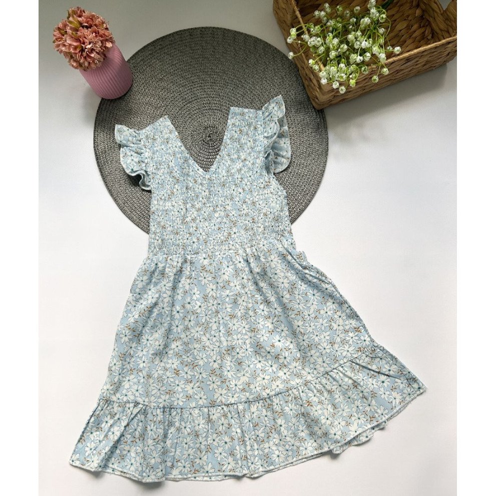 Нарядна сукня для дівчинки блакитна 10465