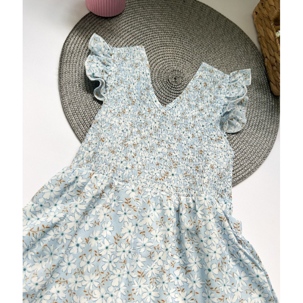 Нарядна сукня для дівчинки блакитна 10465