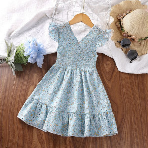 Нарядна сукня для дівчинки блакитна 10465