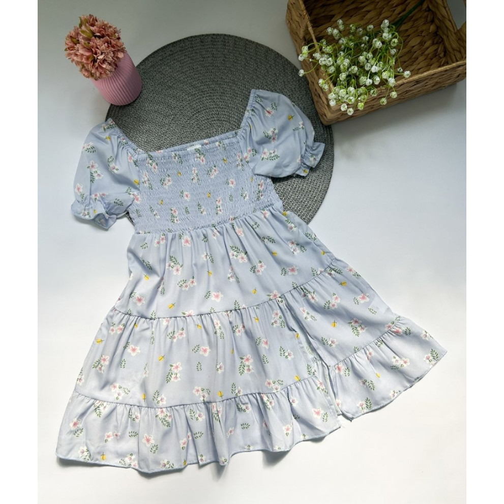 Нарядна сукня для дівчинки блакитна 10466