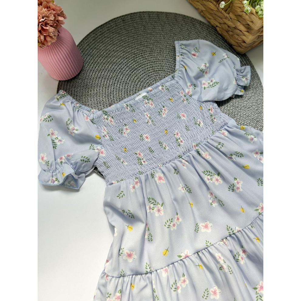 Нарядна сукня для дівчинки блакитна 10466