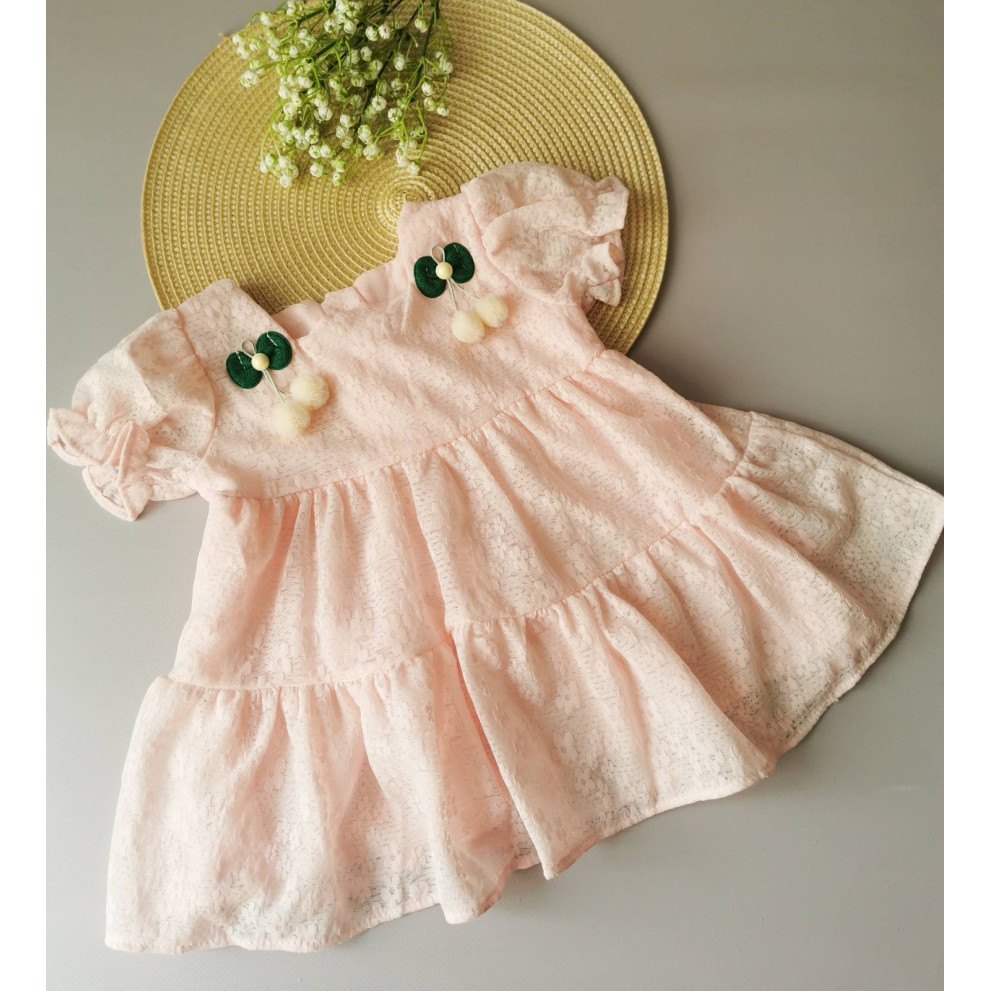 Нарядна сукня для дівчинки Вишеньки рожева 10014